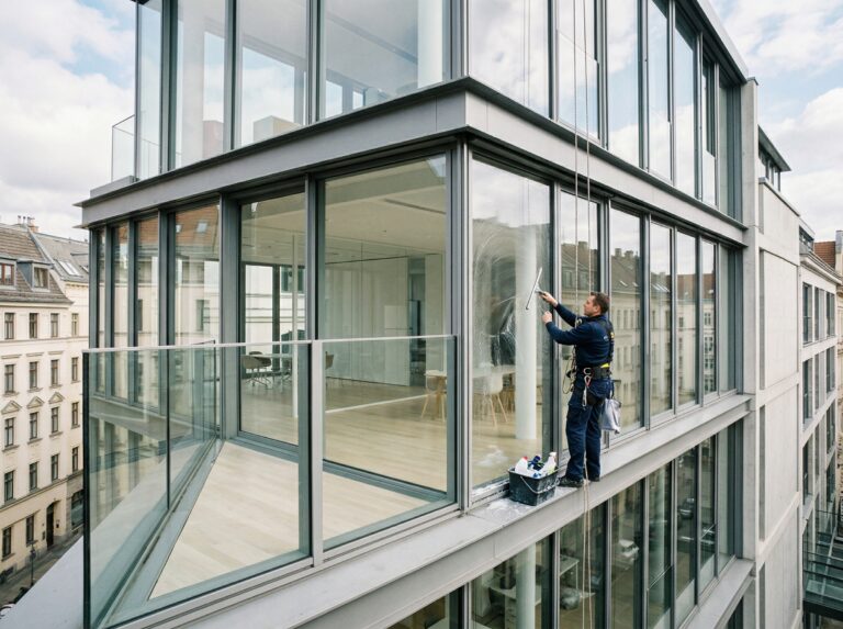Fensterreinigung und Glasflächen